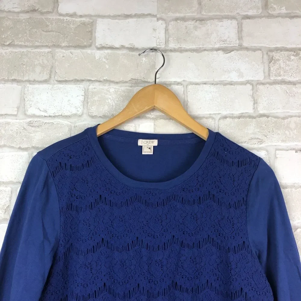 J. Crew Lace-front T-shirt Size M